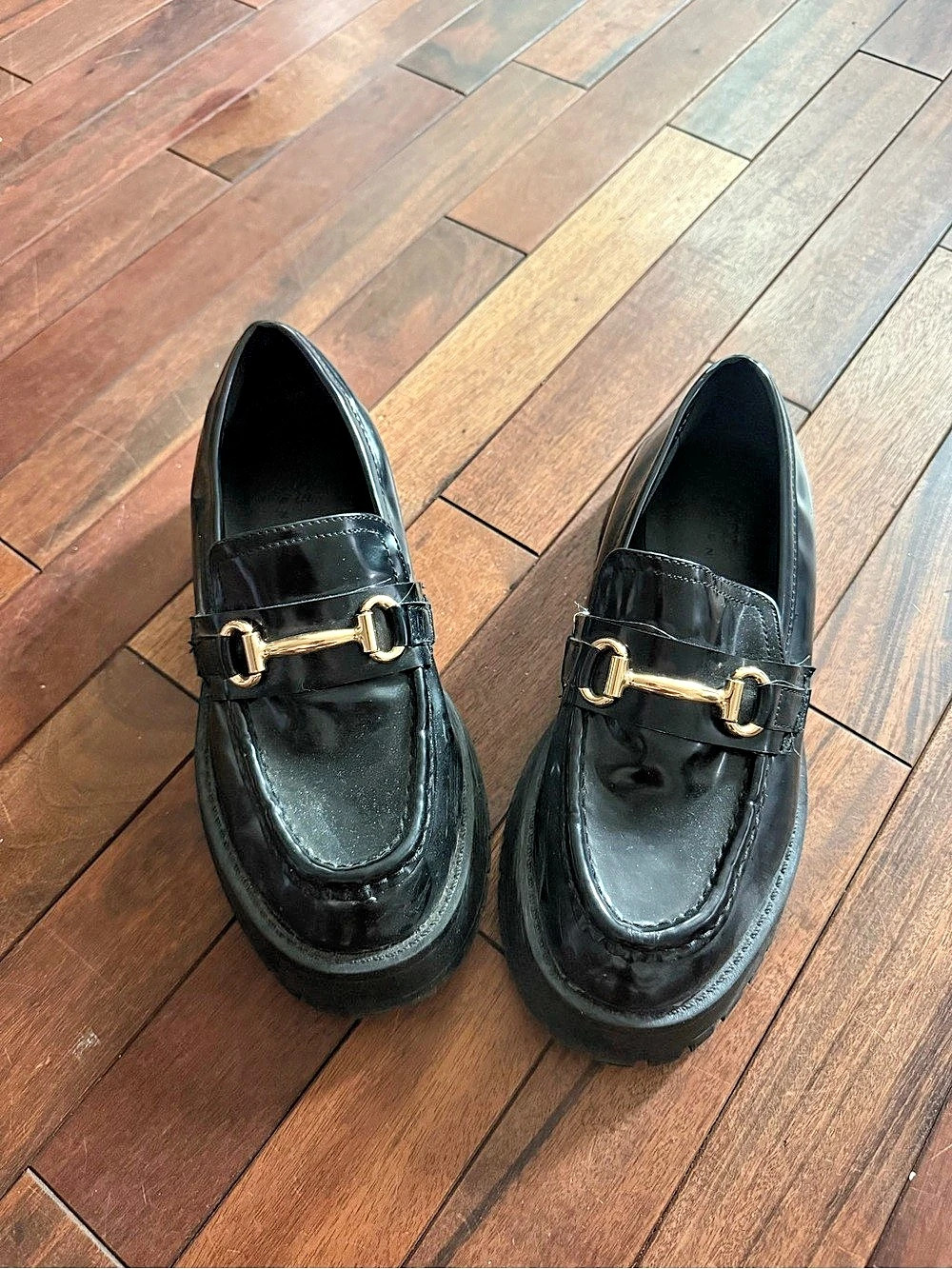 ASOS DESIGN Black Horsebit Loafers